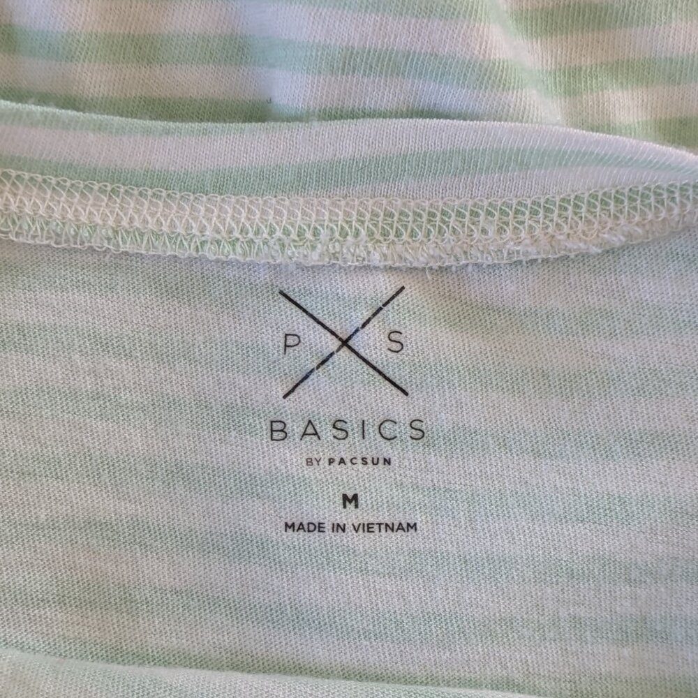PacSun Striped Crop Top with Ruffle Detailing - Picture 3 of 3